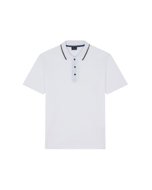 Paul & Shark Polohemd Aus Double-Piqué-Baumwolle Mit Streifendetails, Mann, Größe in White für Herren