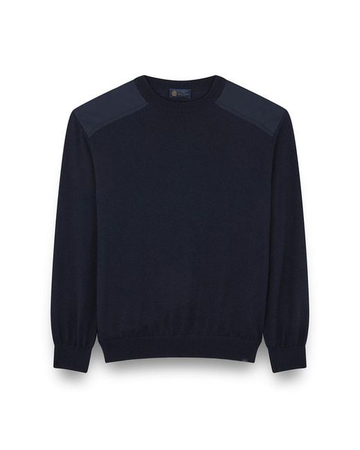 Paul & Shark Blue Wool And Silk Crewneck Sweater for men