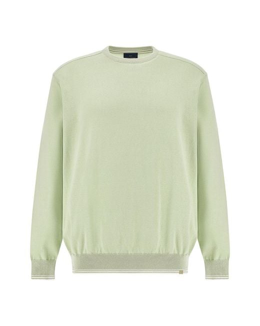 Paul & Shark Green Crew‑Neck Sweater for men