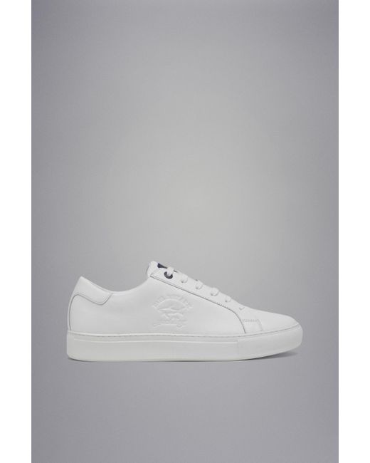 Paul & Shark Gray Always Shoes With Pierced Shark On The Profile for men
