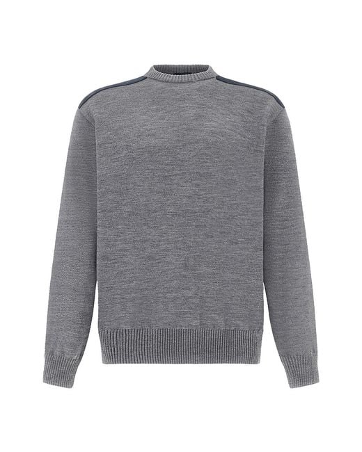 Paul & Shark Green Soft Cool Touch Wool Crewneck Sweater With Typhoon Details for men