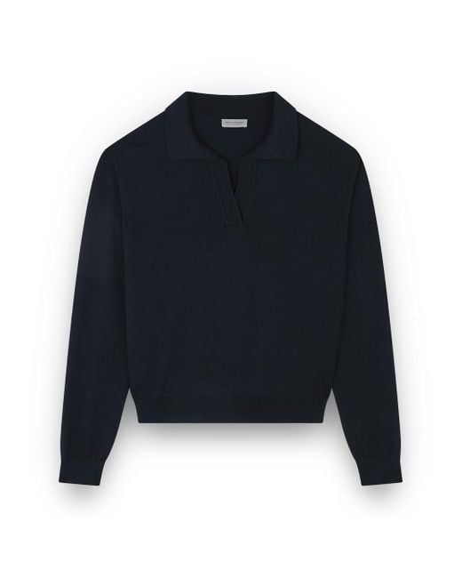 Paul & Shark Blue Wool And Cashmere Polo Shirt