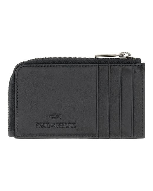 Paul & Shark Black Leather Wallet for men