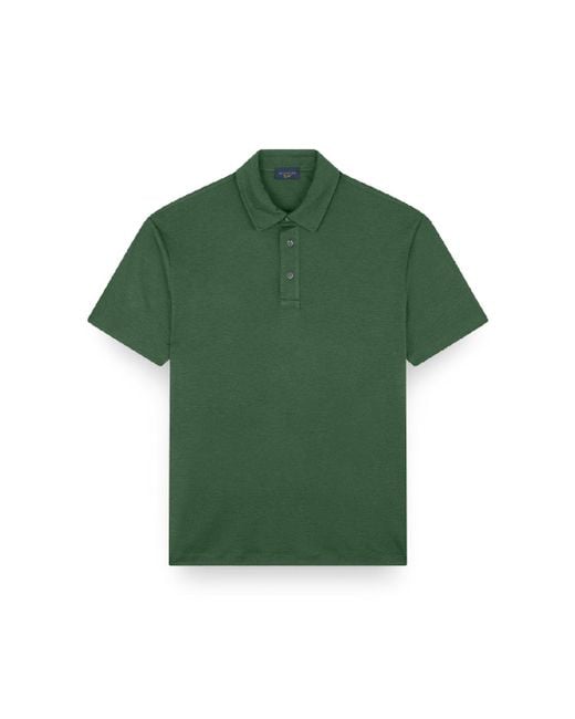Paul & Shark Green X-Soft Interlock Cotton Polo Shirt for men