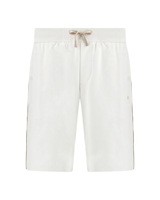 Paul & Shark White X‑Soft Bermuda Sweatshorts for men