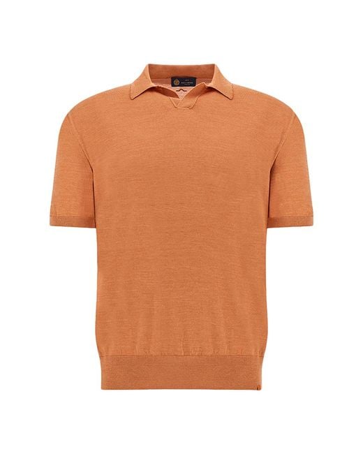 Paul & Shark Orange Open‑Collar Polo for men