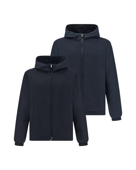 Paul & Shark Blue Reversible Windbreaker for men