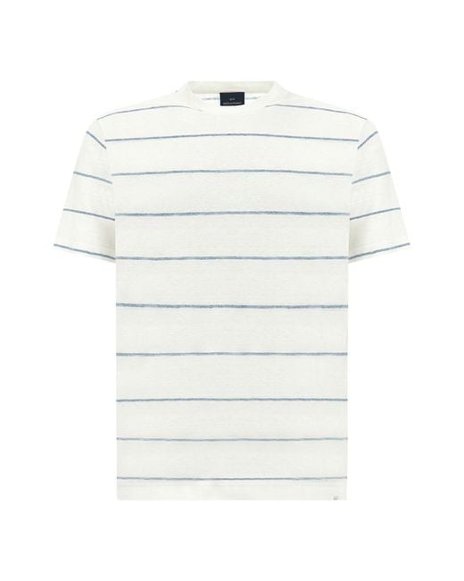 Paul & Shark White Pure Linen Jersey T-Shirt for men