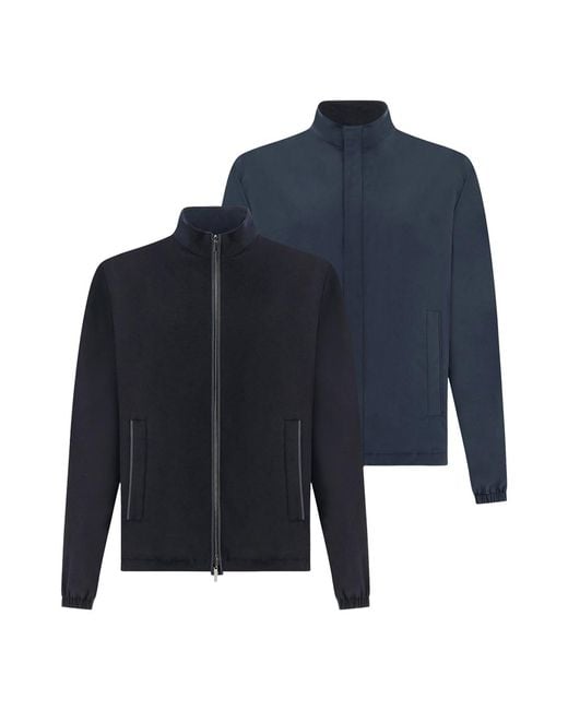 Paul & Shark Blue Reversible Eclisse Blouson for men