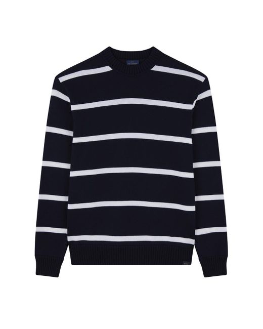 Paul & Shark Blue Soft Cool Touch Wool Crewneck Sweater for men