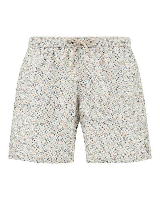 Paul & Shark Multicolor Swimwear Portofino With Geometric Watercolor Print for men
