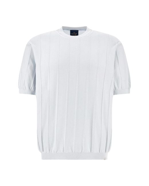 Paul & Shark White Crew‑Neck Sweater for men