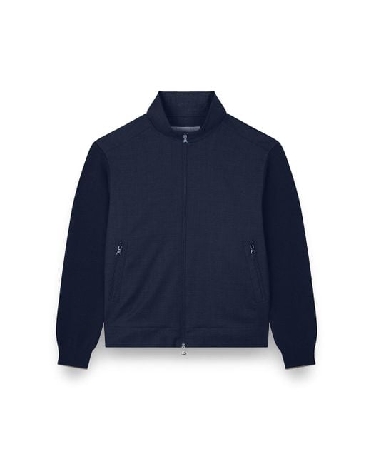 Paul & Shark Hybrid-Reißverschluss-Cardigan Aus Merinowolle, Mann, Größe in Blue für Herren