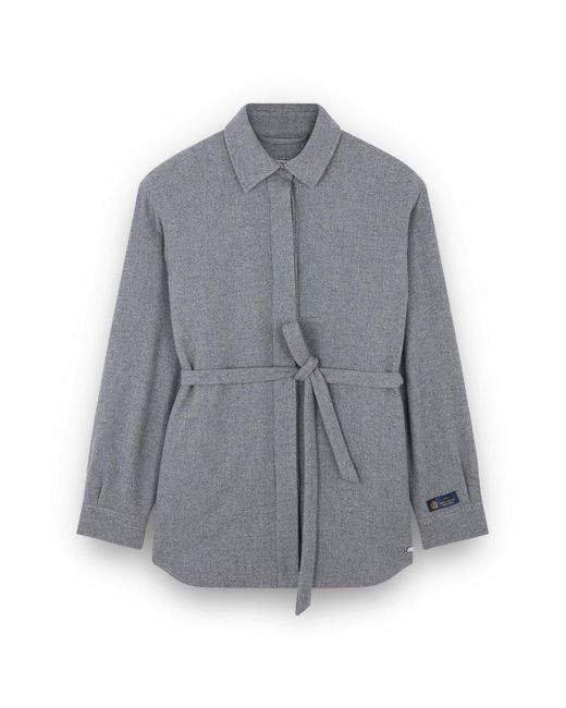 Paul & Shark Gray Wool And Cashmere Overshirt