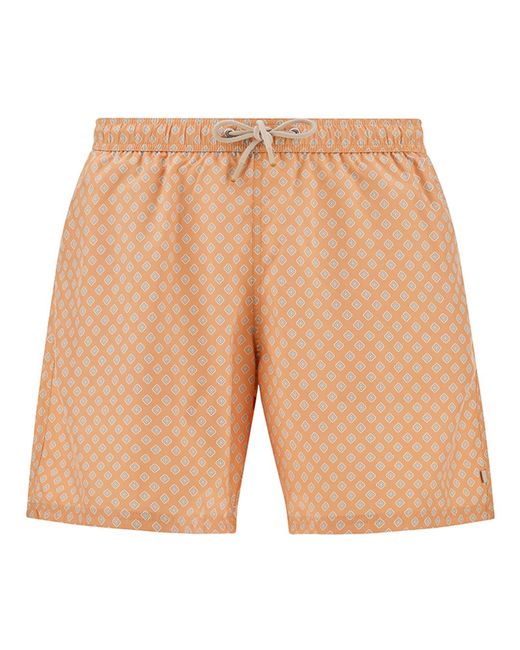 Paul & Shark Natural Swimwear Portofino With Miniature Floral Diamond Print for men