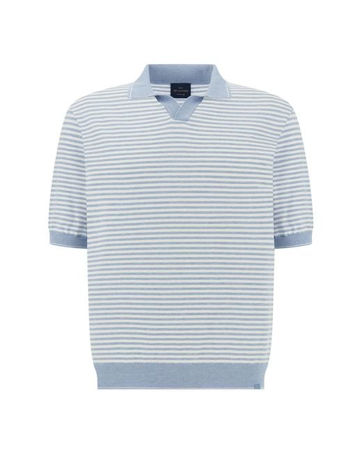 Paul & Shark Blue Open‑Collar Polo for men