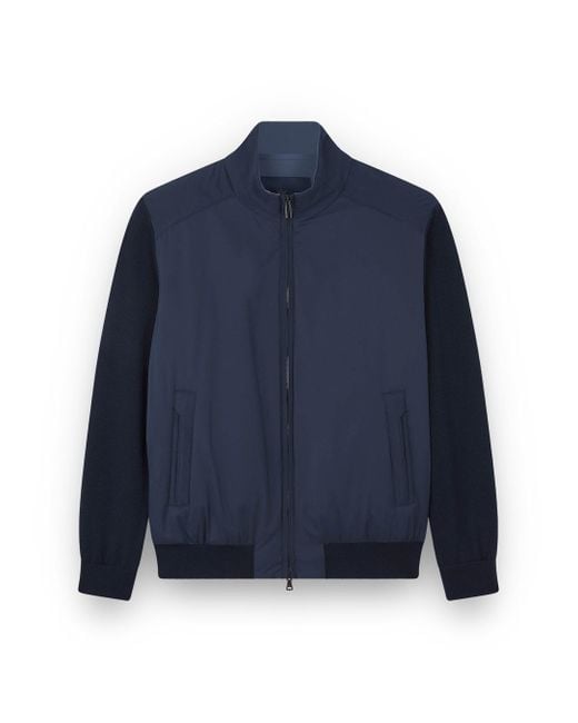 Paul & Shark Hybrid-Zip-Up-Pullover Aus Soft Cool Touch-Wolle Und Typhoon Platinum, Mann, Größe in Blue für Herren