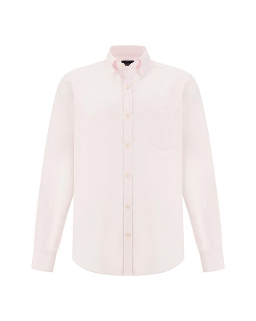 Paul & Shark White Cotton Poplin Shirt Soffio for men