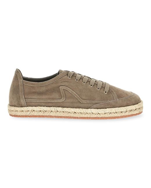 Paul & Shark Natural Suede Lace Up Espadrilles for men