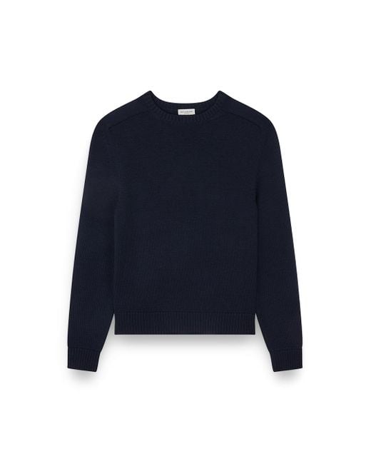 Paul & Shark Blue Merino Extrafine Wool Crew Neck Sweater