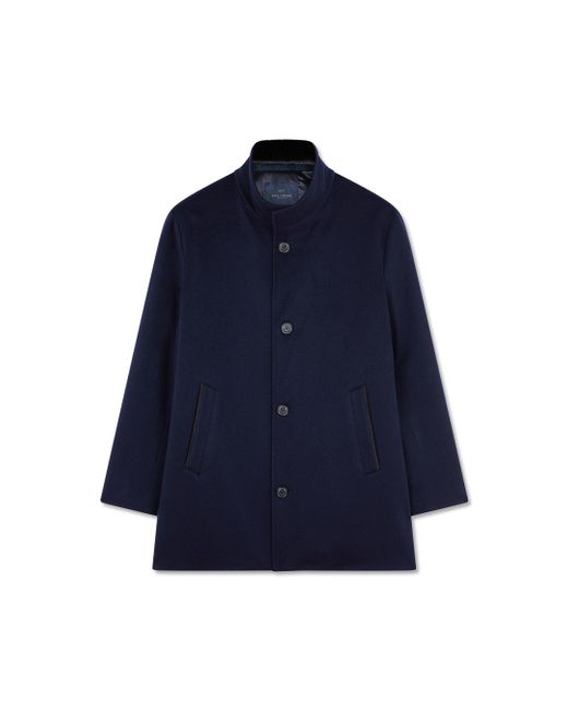 Paul & Shark Blue Cashmere Carcoat for men