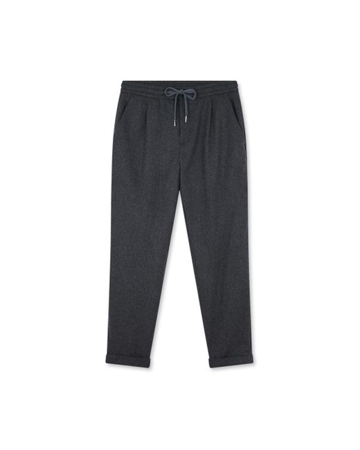 Paul & Shark Gray Wool Blend Trousers With Pleats for men