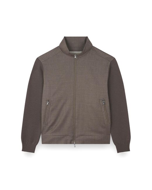 Paul & Shark Hybrid-Reißverschluss-Cardigan Aus Merinowolle, Mann, Größe in Gray für Herren