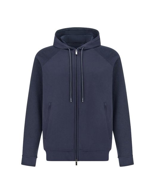 Paul & Shark Blue Hybrid Sweatshirt for men
