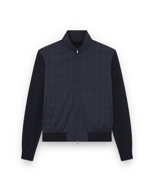 Paul & Shark Hybrid-Zip-Up Pullover Aus Extrafeiner Merinowolle, Mann, Größe in Blue für Herren