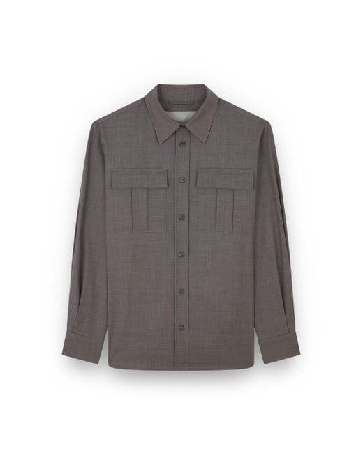 Paul & Shark Gray Stretch Wool Overshirt
