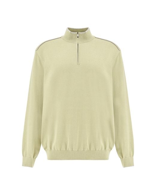 Paul & Shark Yellow Half‑Zip Sweater for men