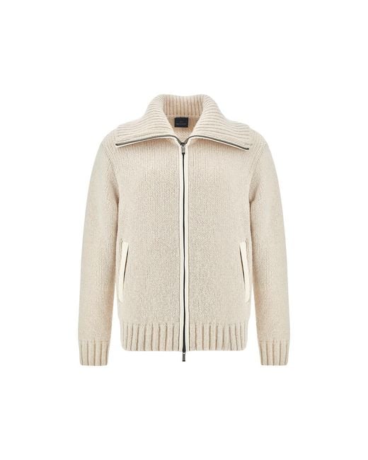 Paul & Shark Natural Zip‑Up Sweater for men