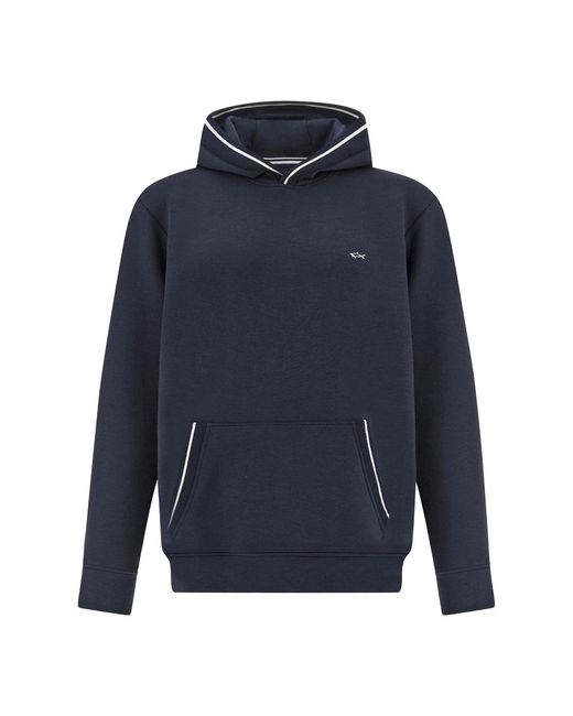 Paul & Shark Blue Supima Cotton Hoodie for men