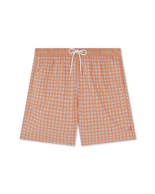 Paul & Shark Pink Swim Shorts With Allover Micro-Print for men
