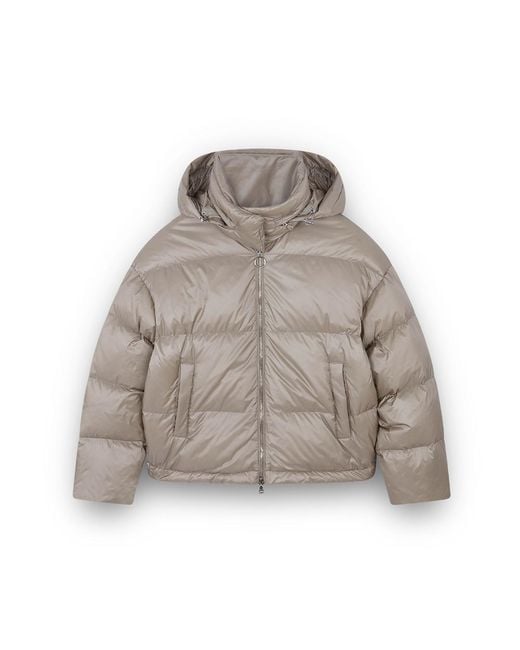 Paul & Shark Gray Shiny Down Jacket