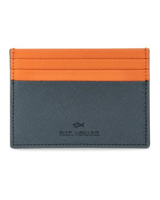 Paul & Shark Blue Card Holder for men