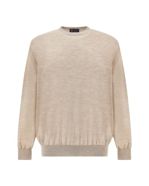 Paul & Shark White Cashmere And Silk Crew Neck Jumper for men