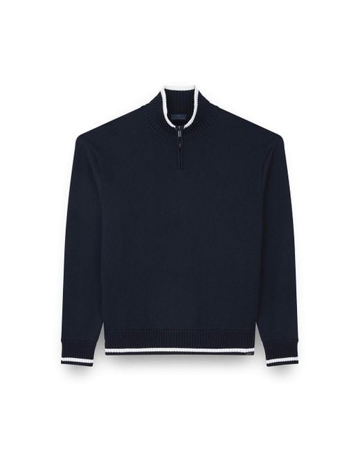 Maglia Mezza Zip di Paul & Shark in Blue da Uomo