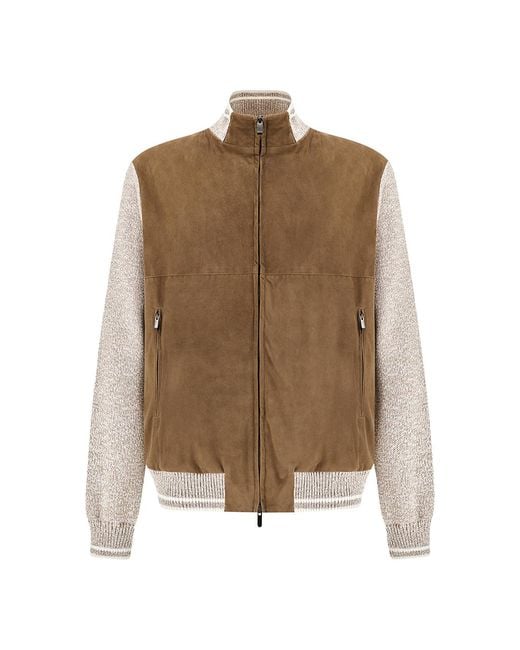 Paul & Shark Brown Hybrid Bomber for men