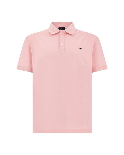 Paul & Shark Pink Double Piqué Cotton Polo Shirt With Shark Embroidery for men