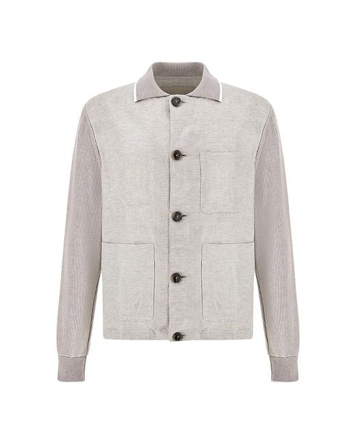 Paul & Shark Gray Hybrid Cardigan for men