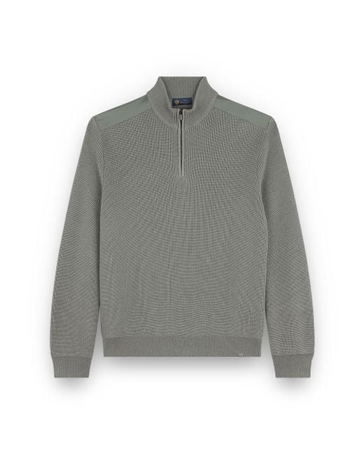Paul & Shark Halbreißverschluss Pullover Aus Wolle Und Seide Mit Typhoon Silk Details, Mann, Größe in Gray für Herren