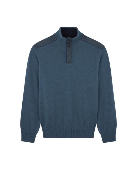 Paul & Shark Halbreißverschluss Pullover Aus Wolle Und Kaschmir Mit Typhoon Platinum Details, Mann, Größe in Blue für Herren