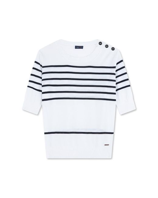 Paul & Shark White Crewneck Sweater