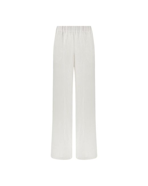 Paul & Shark White Palazzo Trousers
