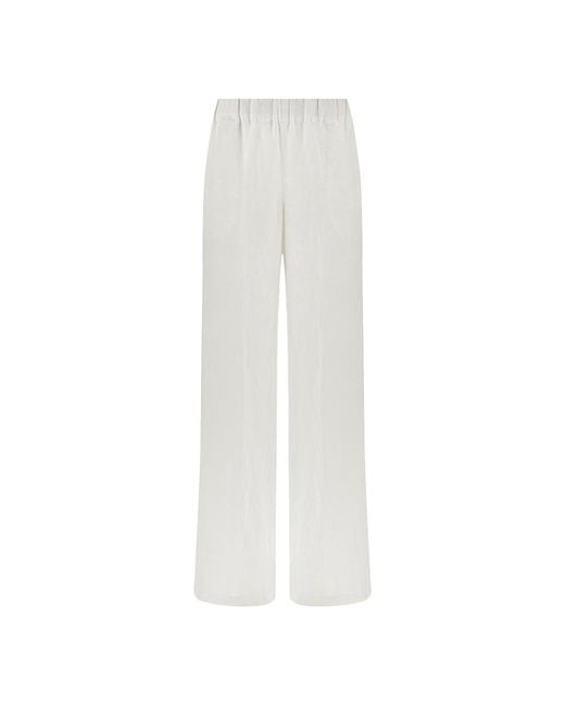 Paul & Shark White Palazzo Trousers