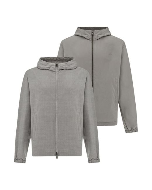 Paul & Shark Gray Reversible Windbreaker for men