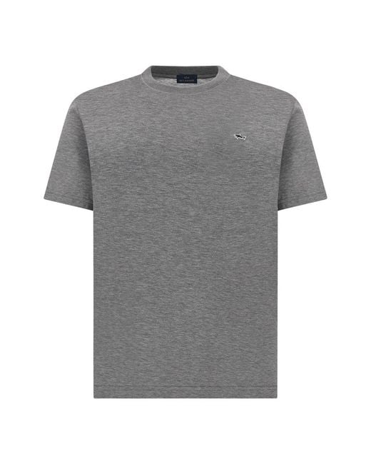 Paul & Shark Gray Cotton Jersey T-Shirt for men
