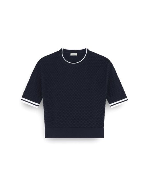 Paul & Shark Blue Wool And Cashmere Crew Neck Sweater
