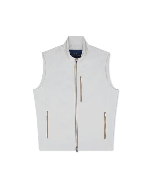 Paul & Shark White Typhoon Re-4X4 Stretch Vest With Alcantara Details for men